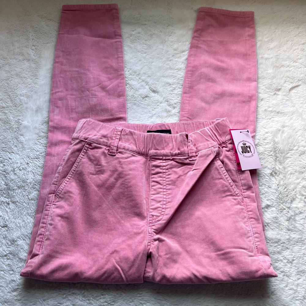 Juicy by Juicy Couture Pink Corduroy Skinny Pants High Rise Size 4 NWT Y2K Style